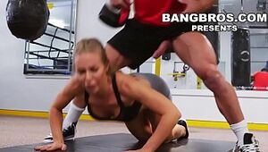 BANGBROS - Enormous Titties Stunner Nicole Aniston Gets Her Beaver Worked Out In The Gym